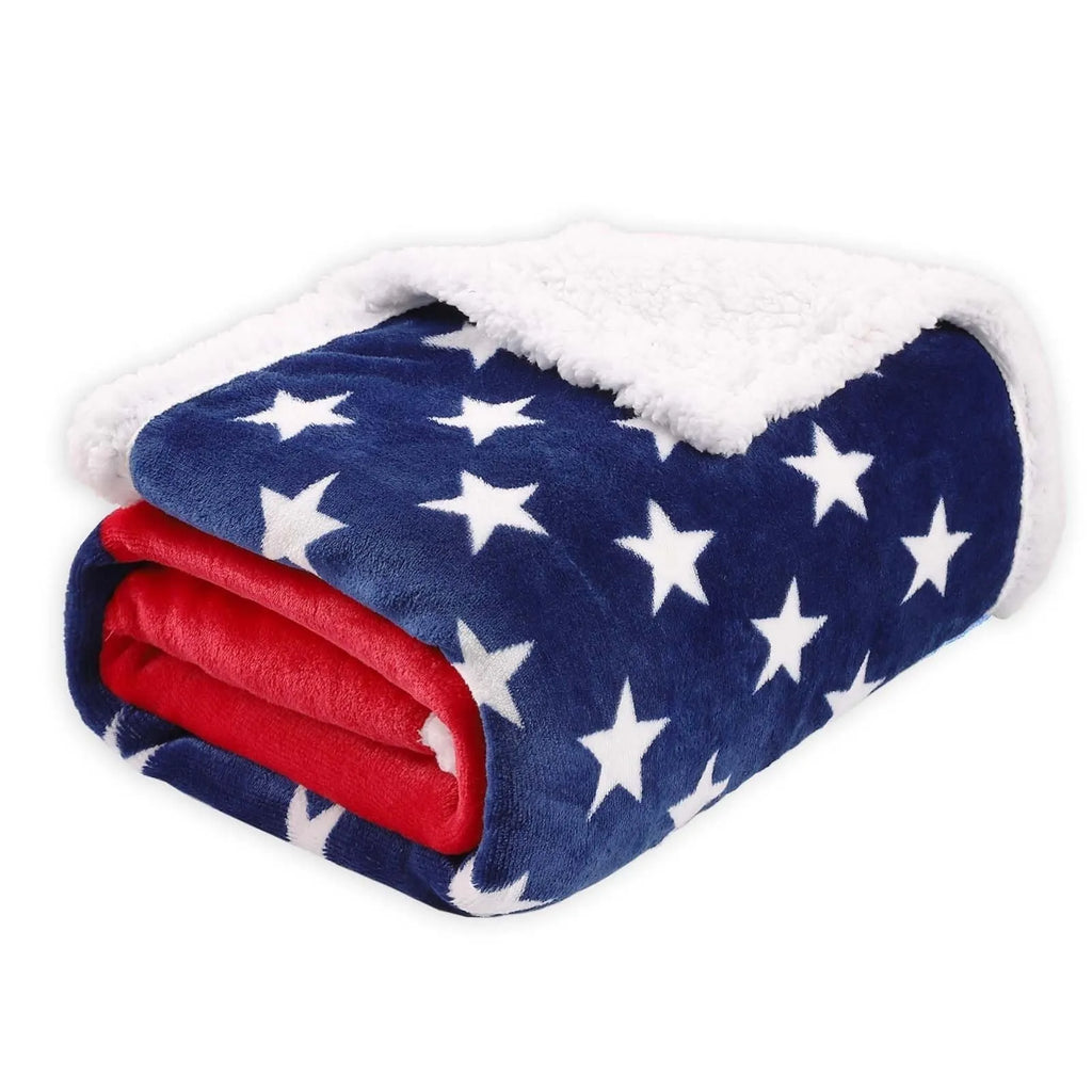 British style polyester blanket with striped pattern in three vacuum-packed sizes for autumn winter warmth