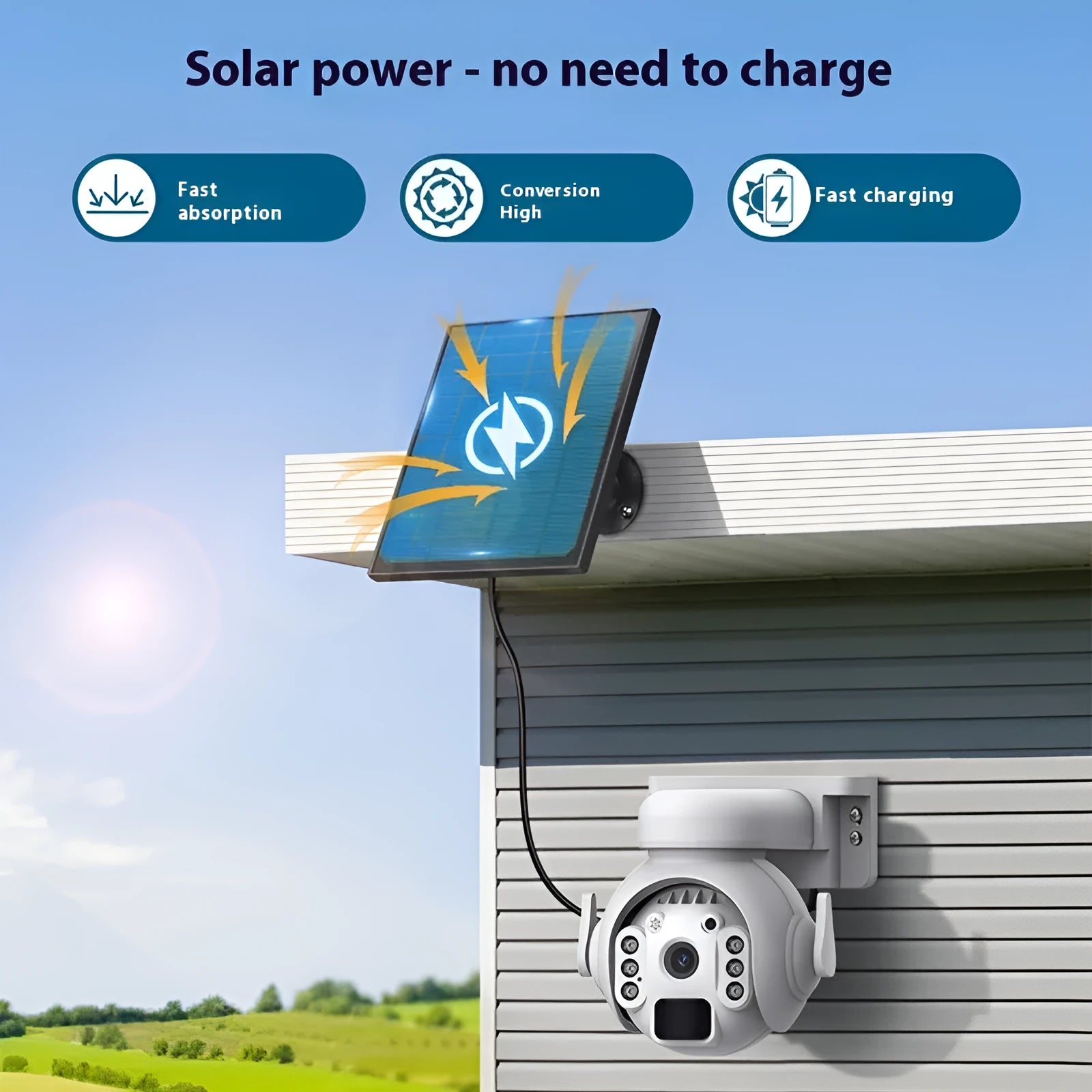 Q55 solar security camera with 3MP HD resolution and full colour night vision capability
