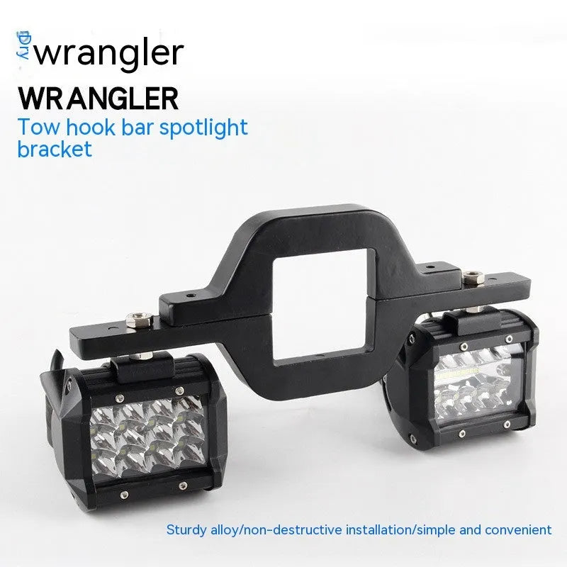 Black aluminium alloy LED reverse lamp bracket for Jeep Wrangler off-road vehicle