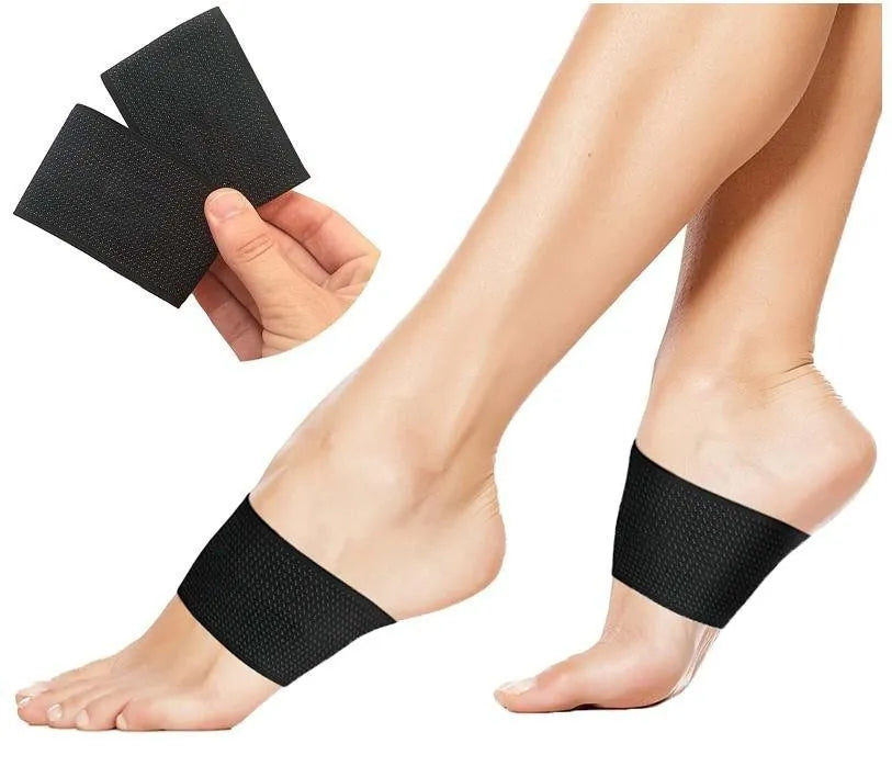 Flat foot support elastic bandage in heart style and ordinary style designs made from PU material
