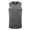 Men's solid colour quick-drying polyester sports top for summer outdoor sports.