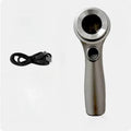 Black and silver jewelry tobacco alcohol appraisal magnifying glass with optical glass lens and USB C cable