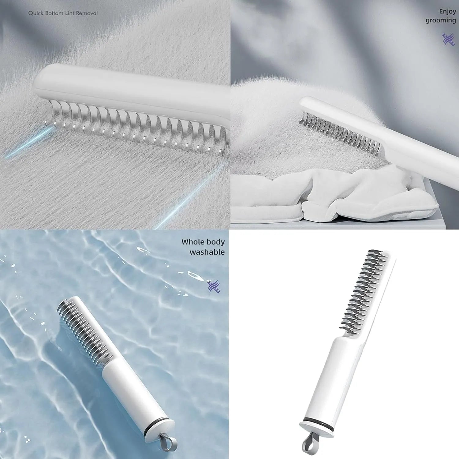 Stainless steel dematting comb with user-friendly handle for removing knots from dog hair