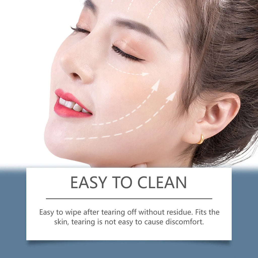 HANCHOBIT facial hair removal wax paper strips with wet wipes, 20 strips and 10 wipes, rosin-based wax for upper lip and face