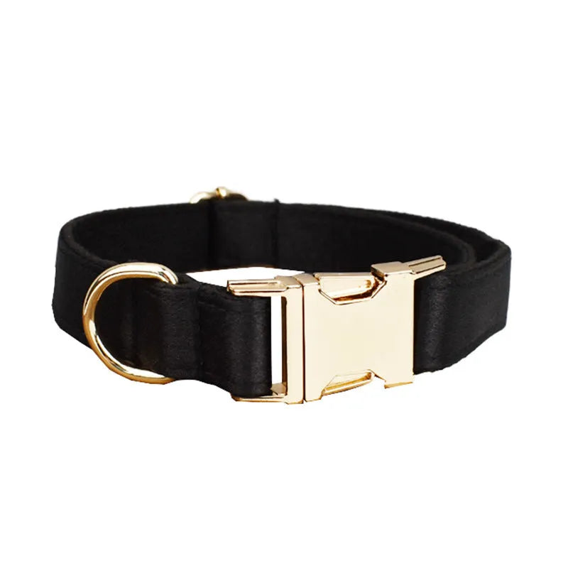 Cloth dog collar leash set with matching bow and vest in multiple colour options for small to medium dogs