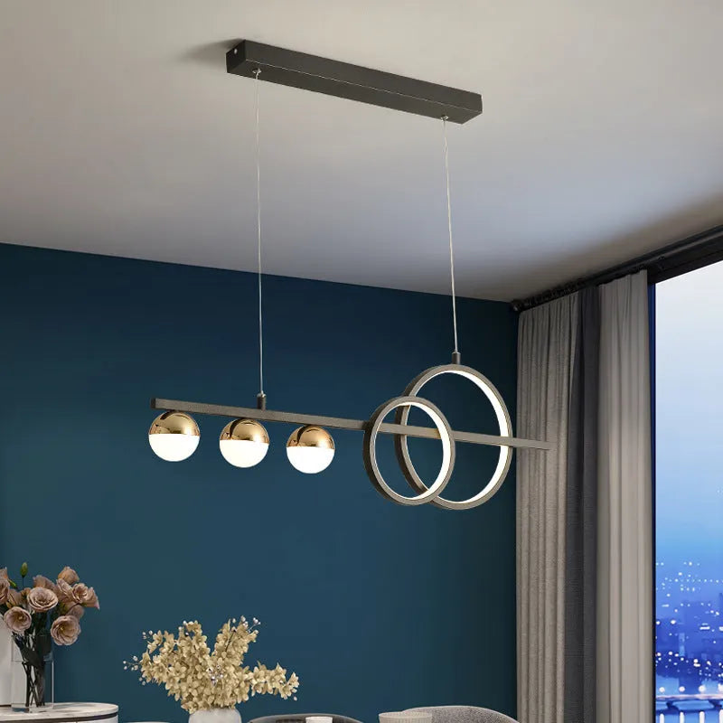 Rectangular aluminium LED ceiling lamp with remote control dimming in black or gold finish