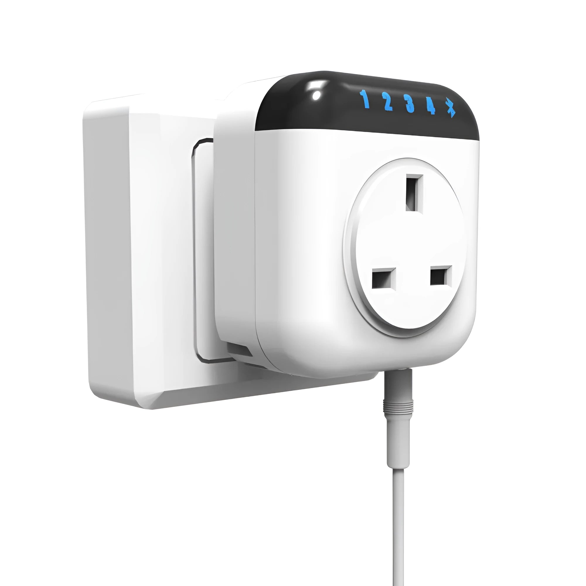 Tuya WiFi smart socket white with temperature sensor probe US standard 3-hole fireproof outlet
