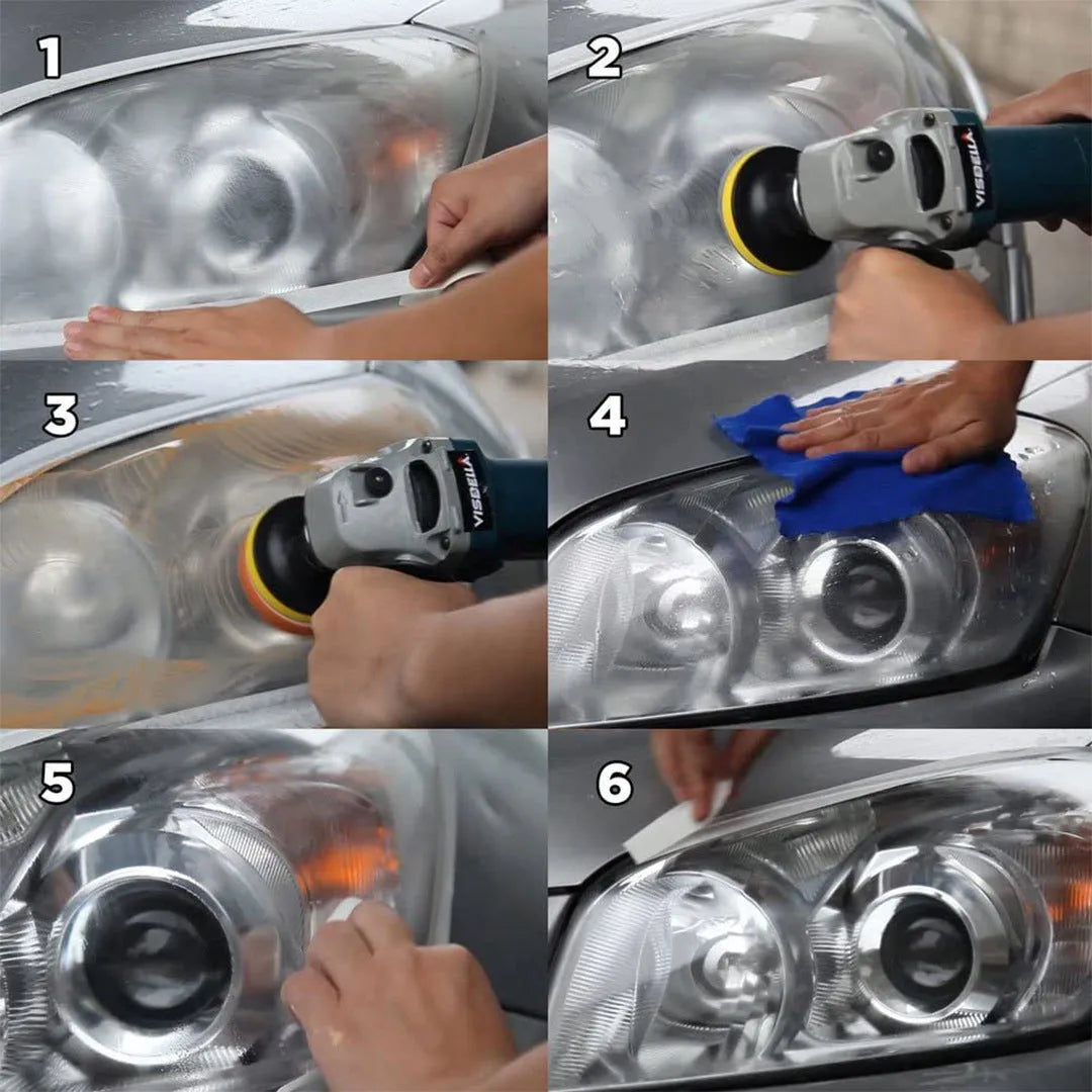 Headlight light repair tool made of carbon steel, dimensions 15x15x5cm, for auto repair, model Style 10753
