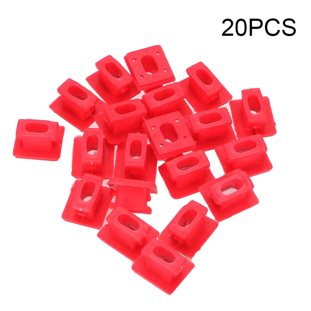 Pack of white plastic interior trim panel clip fasteners for BMW vehicles