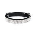 Rhinestone velvet cat collar adjustable 20-30cm in red blue purple black pink colours