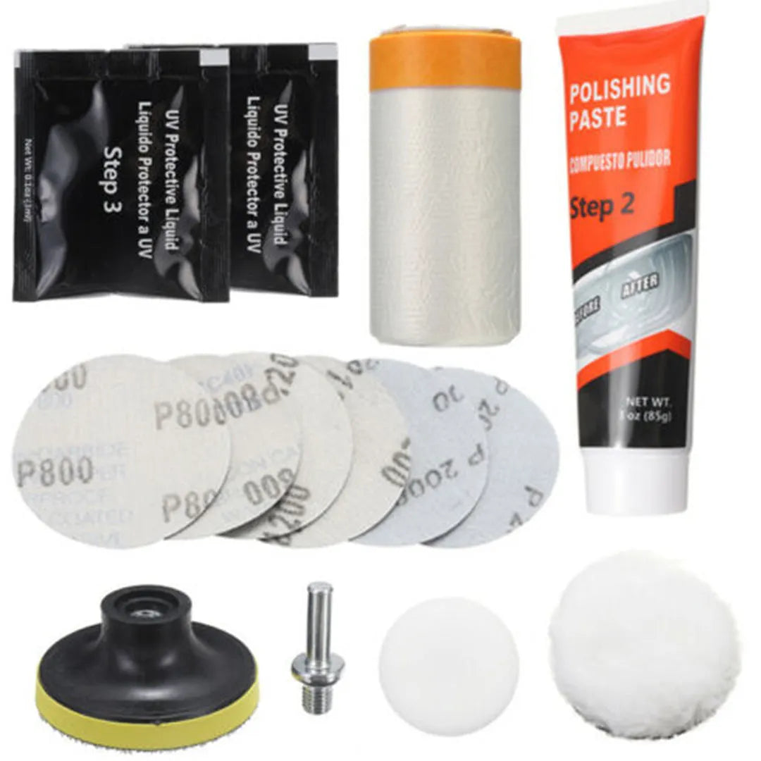 Headlight light repair tool made of carbon steel, dimensions 15x15x5cm, for auto repair, model Style 10753