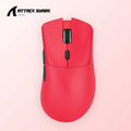 Attack Shark wireless Bluetooth mouse in black, white, or red colours showing compact design