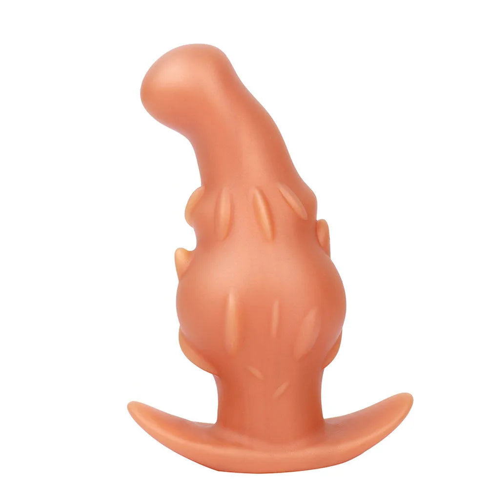 Unisex adult silicone masturbator in purple, gold and black colour options with S to XL sizing