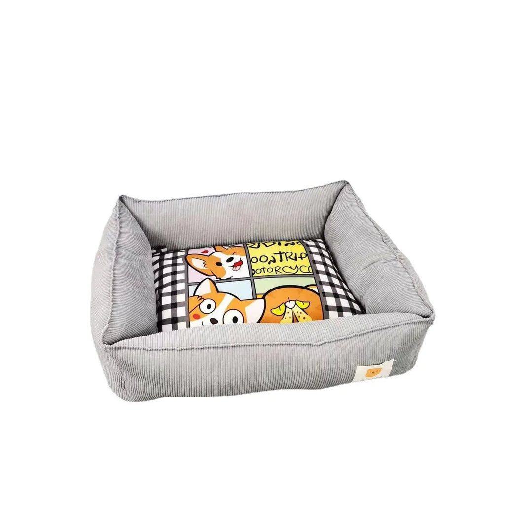 Dogs and cats pet winter cotton universal nest in fine velvet with crystal super soft cover, 50x40cm or 60x50cm