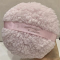 Oversized rectangular plush powder puff for dry makeup application in white colour