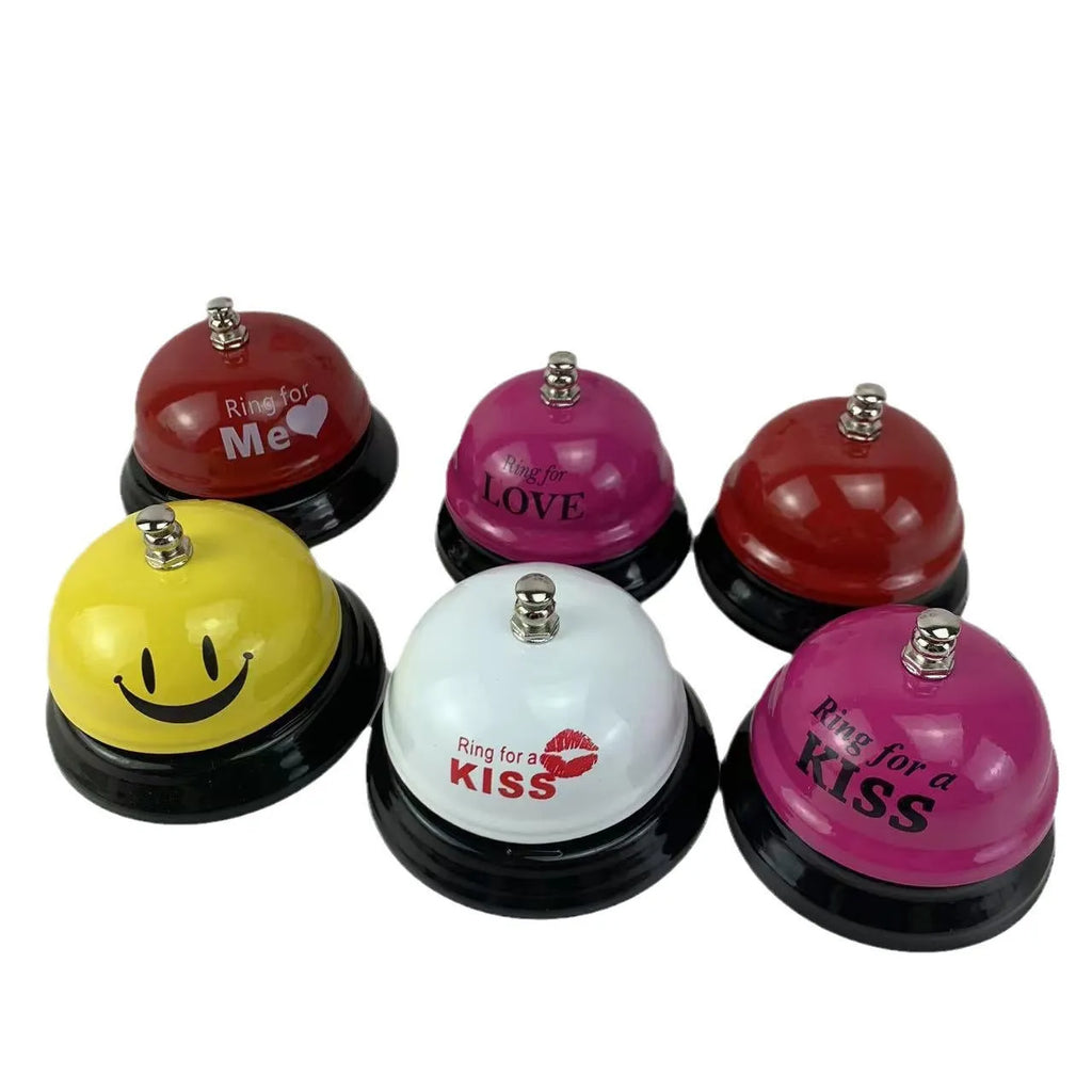 Iron classroom game bell in multiple colour options including red, green, blue, pink, yellow