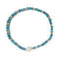 Unisex natural stone bracelet with geometric ellipse shape in light luxury style