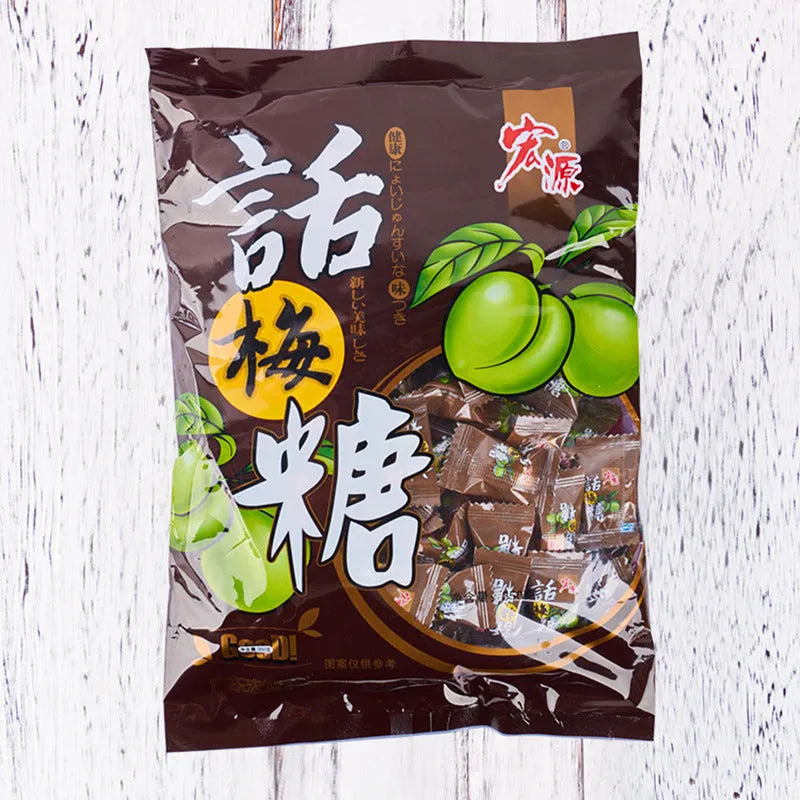 Guava, plum sugar and tangerine peel hard candy assortment in separate bags