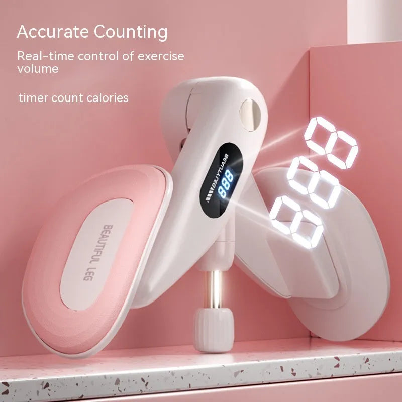 Pelvic floor muscle trainer device with counter in grey, blue, green, or pink colours