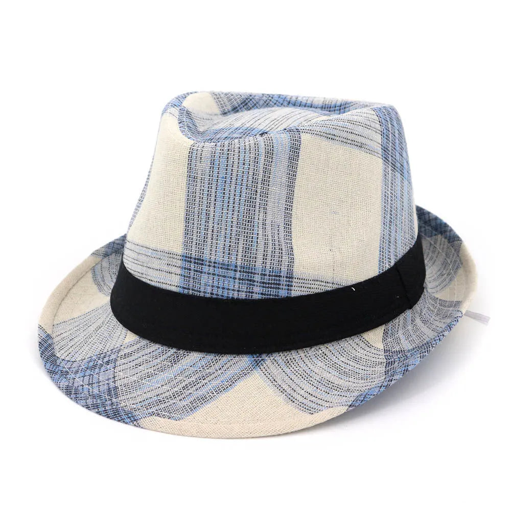 Blue bell crown polyester sun hat with 4.5cm brim for outdoor sun protection