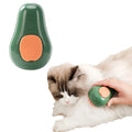 Green and white rechargeable cat steam brush with silicone bristles and water spray nozzle.
