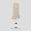 Men's five-finger invisible socks in modal cotton fabric showing toe separation design