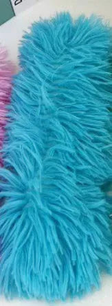 Blue plush cat toy pillow measuring 27cm long on a neutral background.