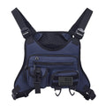 Outdoor sports chest bag breathable vest for men Oxford cloth black colour with sewing line details