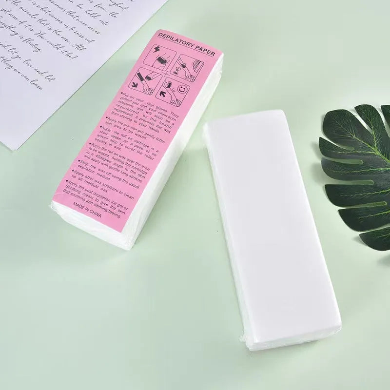 Non-woven fabric hair removal auxiliary paper 50 or 100 pieces for waxing
