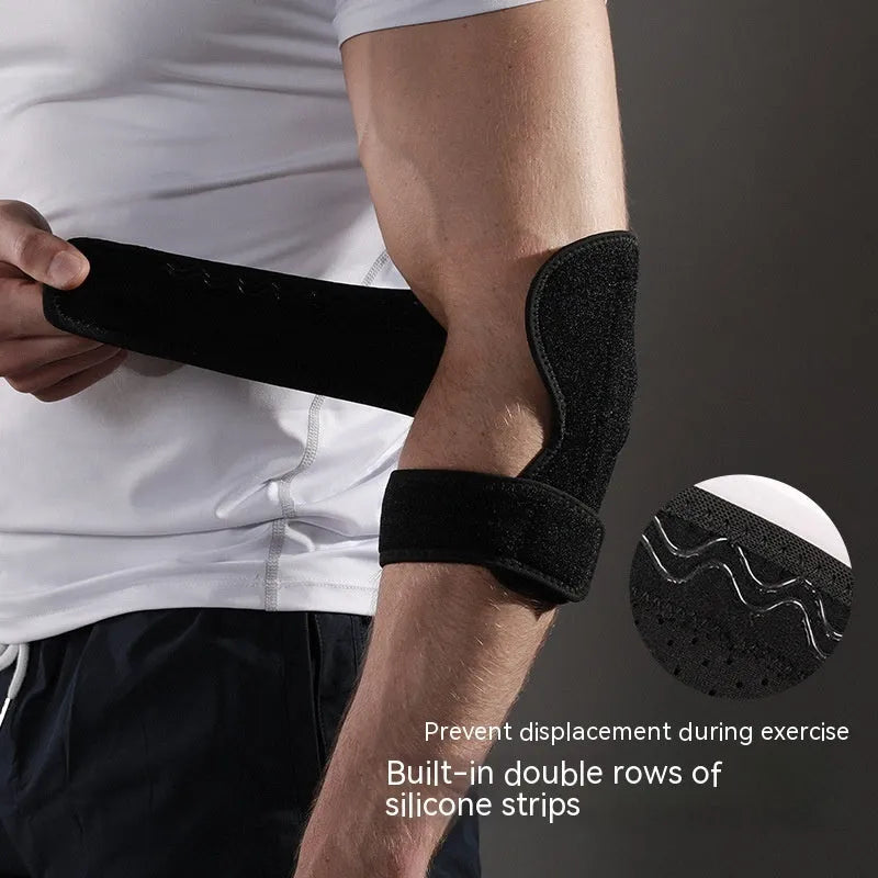 Black adjustable sports elbow guard for basketball badminton tennis and outdoor training
