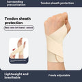 Adjustable athletic wristguard in black colour showing breathable thin construction