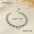 Stainless steel bracelet with hollowed-out heart design in gold electroplated finish for women