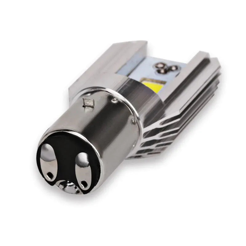 Motorcycle LED M4 double claw H6 headlight 20W 12-80V white light aluminium housing