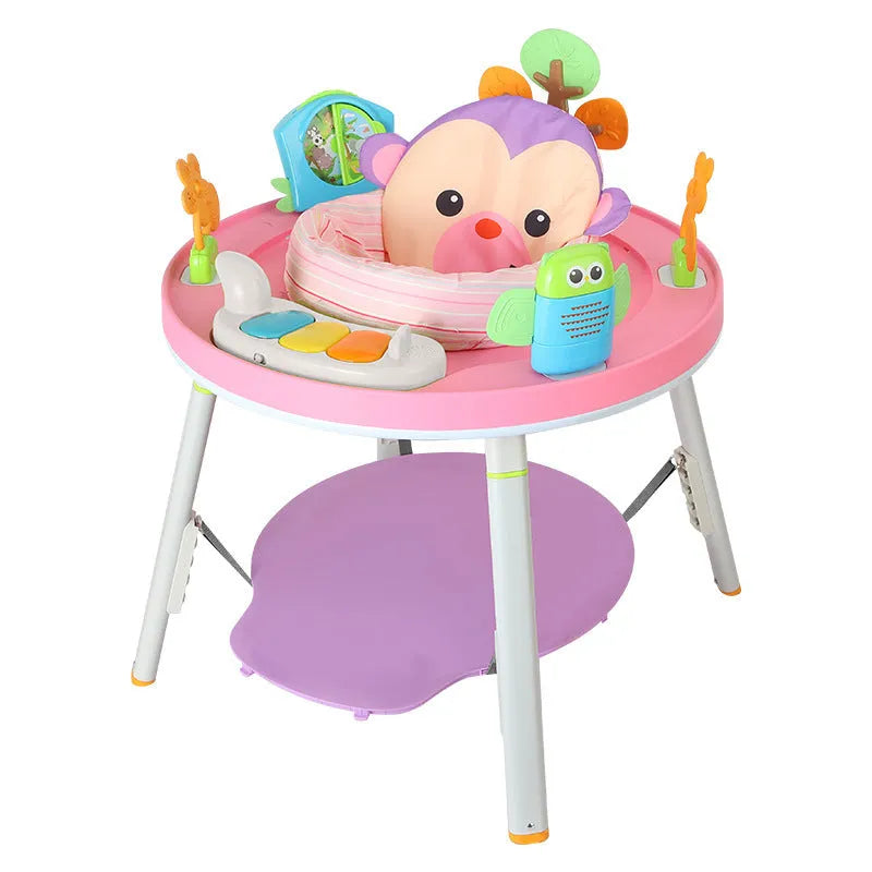 Three-in-one plastic baby jumping chair gymnastic rack in duck or lion styles for developmental play.