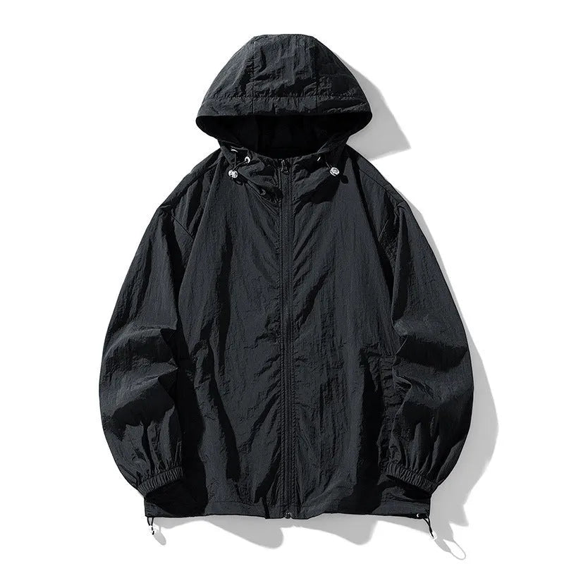 Outdoor couple sports jacket in loose fit, nylon fabric, sun-protective, eight colour options, sizes S-4XL