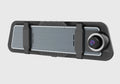 Dual-lens car driving recorder with 9.66-inch touch screen mounted on rearview mirror