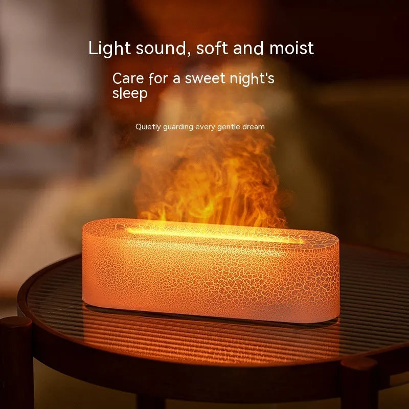 Square creative lava colourful flame desktop atmosphere humidifier and aroma diffuser