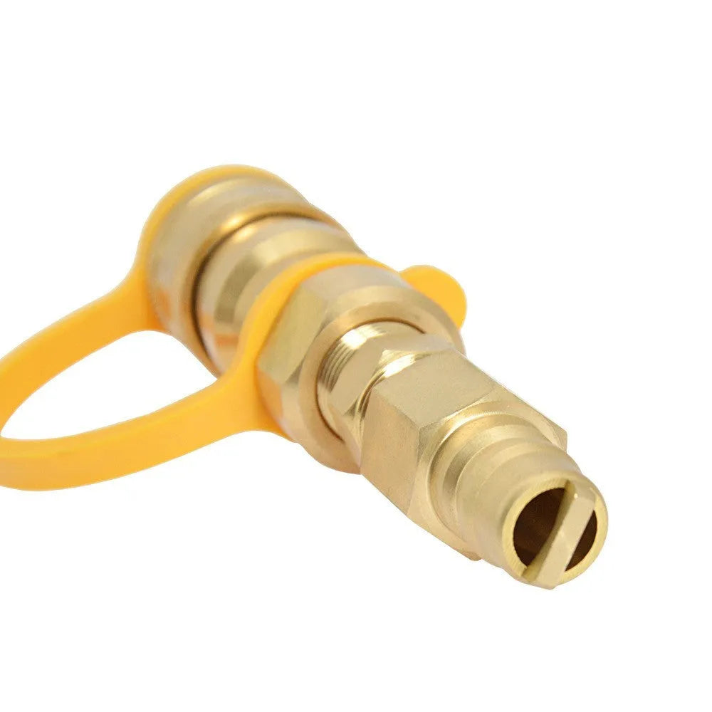 Brass gas propane conversion charging connector with 3/8 thread for tank refilling