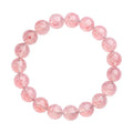 Natural white strawberry quartz crystal bracelet with 10-10.8mm geometric beads