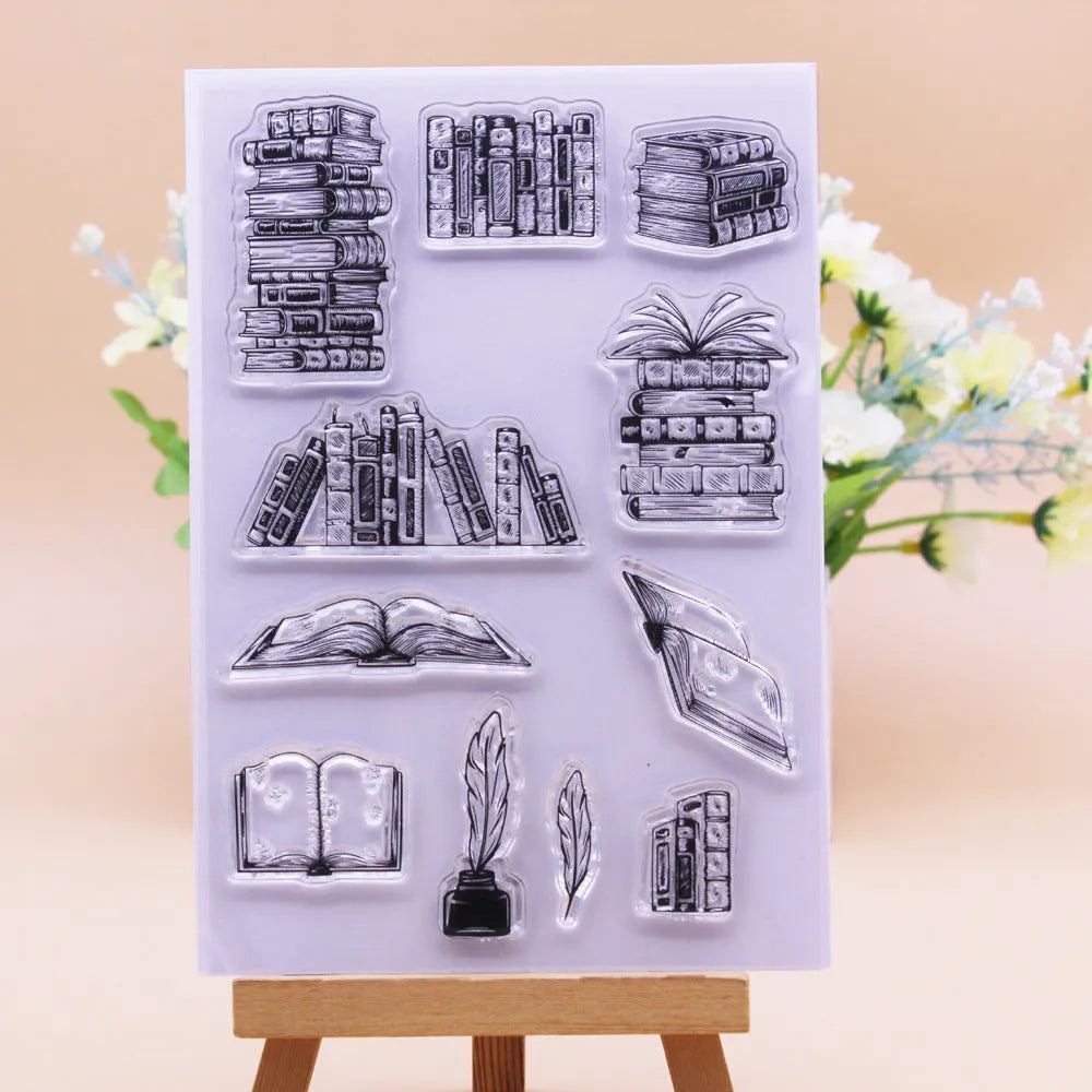 Transparent silicone craft stamp with seal design measuring 11cm by 16cm for card making
