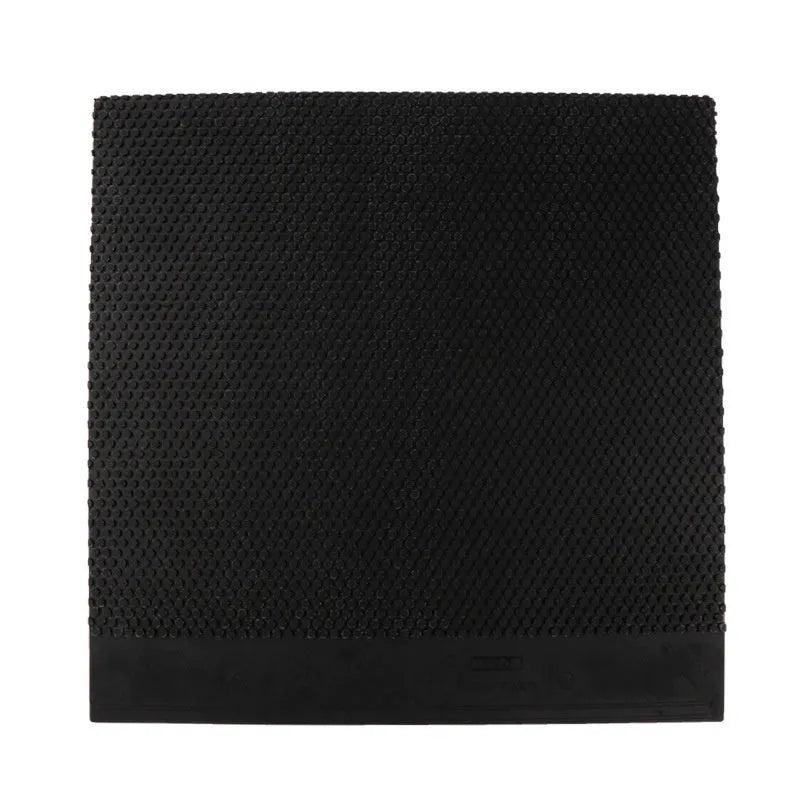 Single black and red table tennis rubber sheets with small particle texture for racket repair.
