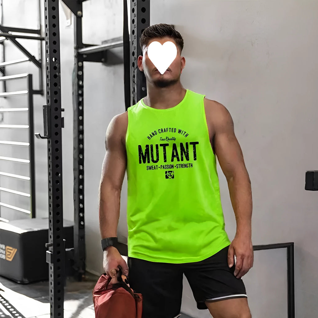 Men's loose polyester waistcoat training sleeveless shirt for outdoor fitness in various colours