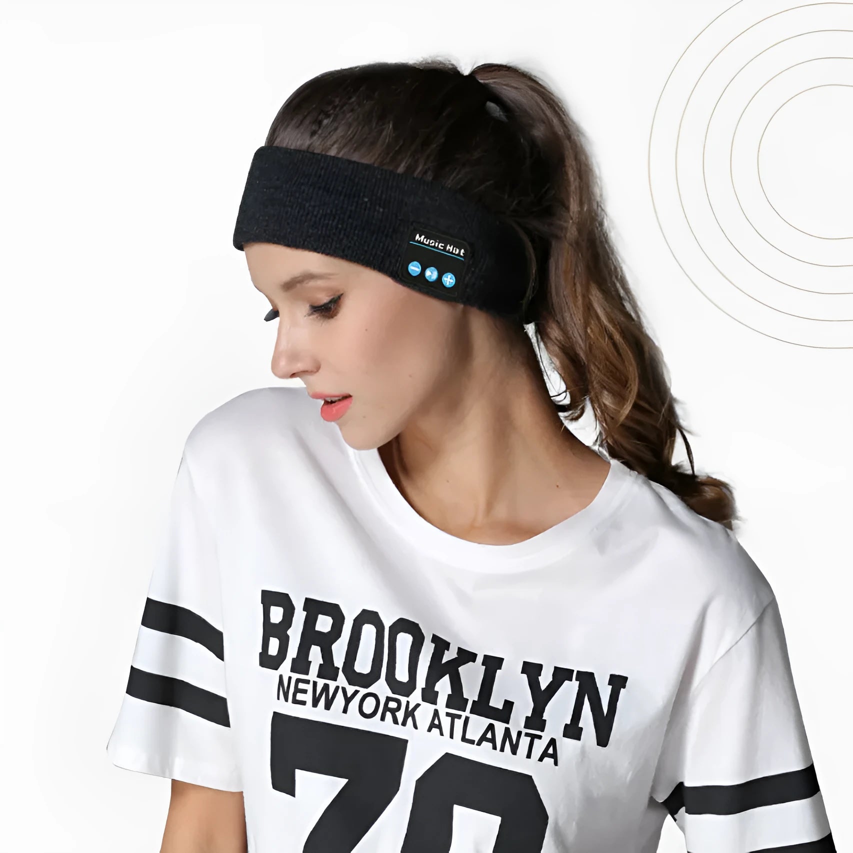 Bluetooth 5.4 wireless headband with removable washable design in black, dark grey and grey-white colour options