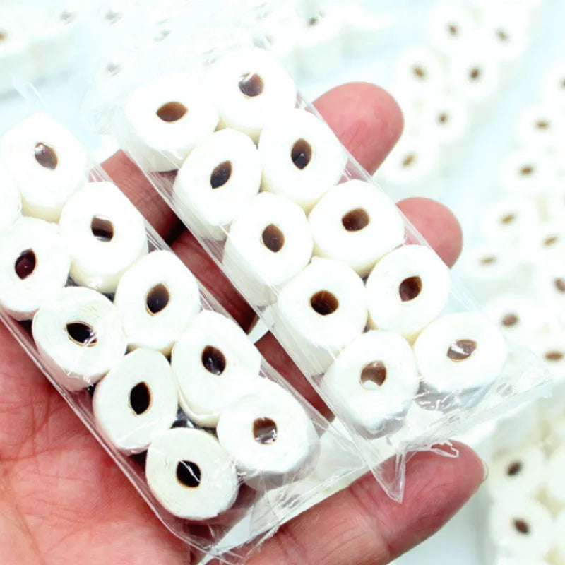 Simulated tissue roll paper model for children's play with 30x15x80mm dimensions