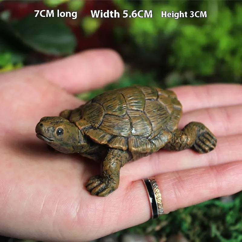 Simulation turtle resin garden ornament for micro landscape displays