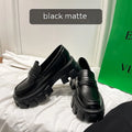 British style men's wide fit loafers in patent leather with a rubber sole.