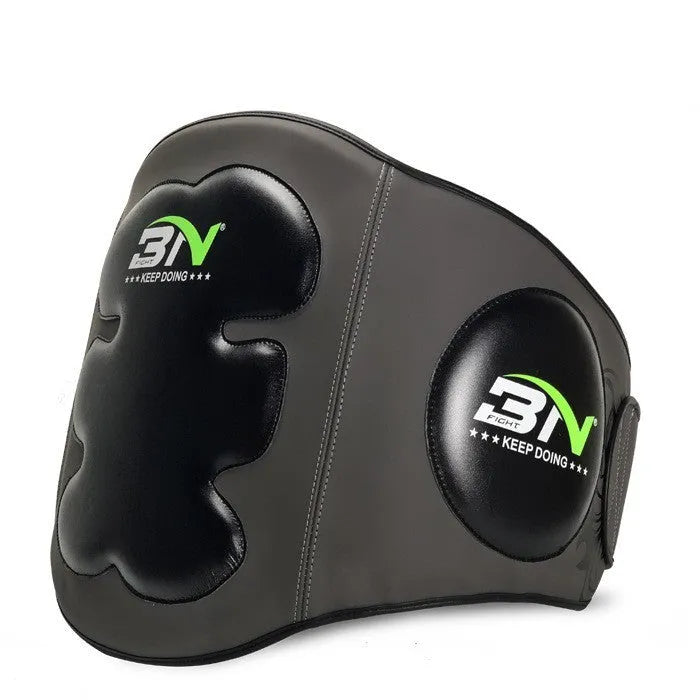 Sanda boxing waist protection target with thick foam padding in dark grey and khaki colour options
