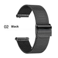 Stainless steel quick-release watch lugs in silver finish for mesh bands
