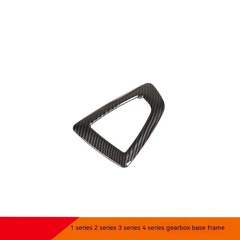 BMW gear base frame in carbon fibre pattern for 1 2 3 4 Series left titanium colour ABS material