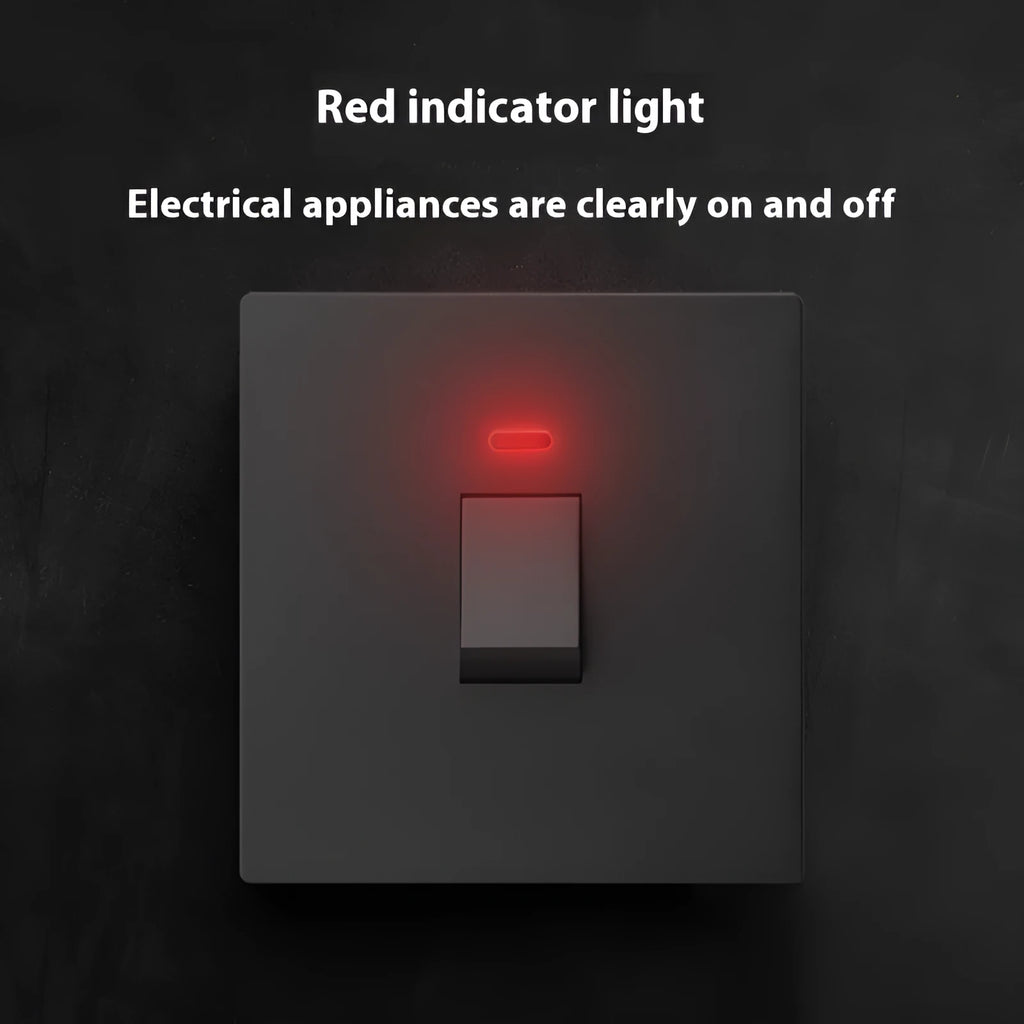 Gold, gray, and white heavy-duty 25A 45A illuminated electrical switch for water heaters.